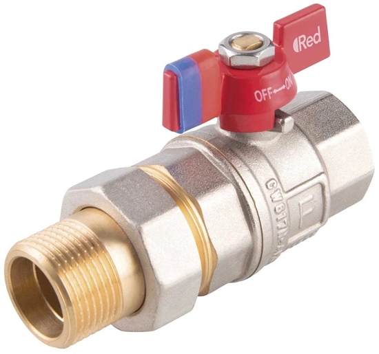 Picture of Zawór kulowy nakrtno-wkrtny z motylkiem, ze rubunkiem 3/4 F-Power Pro