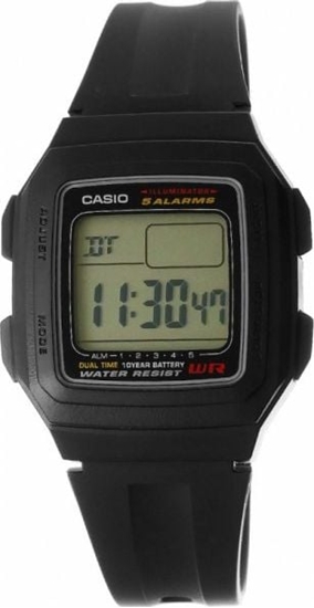 Изображение Zegarek Casio Zegarek Mski CASIO F-201WA-1ADF 10 Bar Do pywania