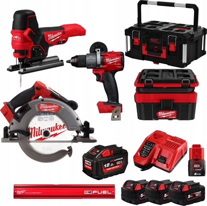 Picture of Zestaw elektronarzdzi Milwaukee 10-elementowy (M18 FPP4L-124P)