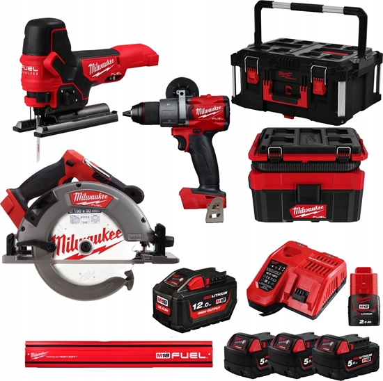 Изображение Zestaw elektronarzdzi Milwaukee 10-elementowy (M18 FPP4L-124P)