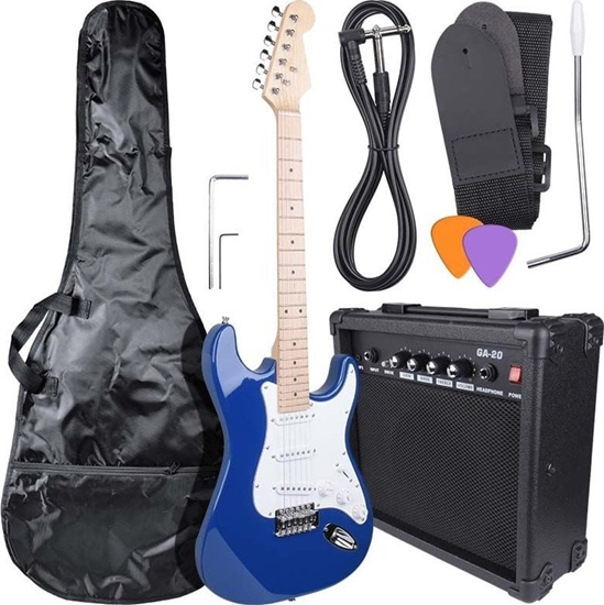 Picture of NN Zestaw gitarowy gitara elektryczna + akcesoria (EG SET BLU)