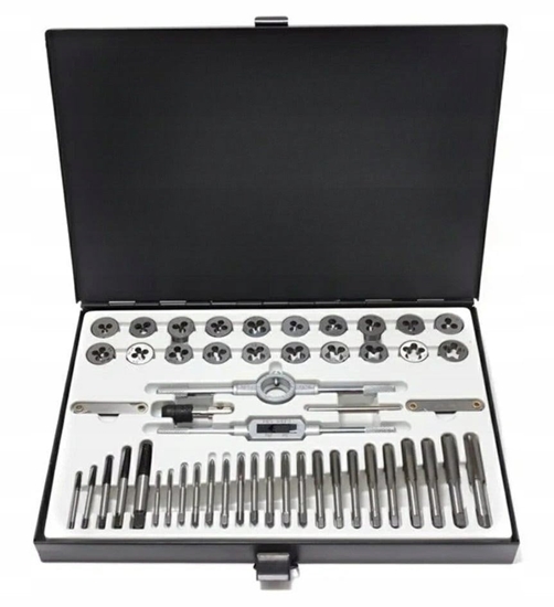 Picture of Zestaw gwintowników i narzynek 50el. (M3-M8) metalowa walizka