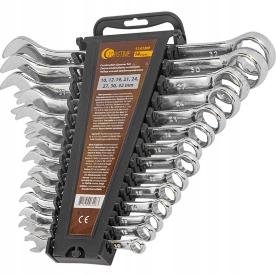 Picture of Zestaw kluczy pasko-oczkowych 14 el. (10,12-19,21,24,27,30,32mm)