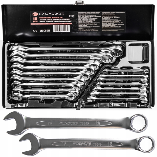 Picture of Zestaw kluczy pasko-oczkowych 16el.