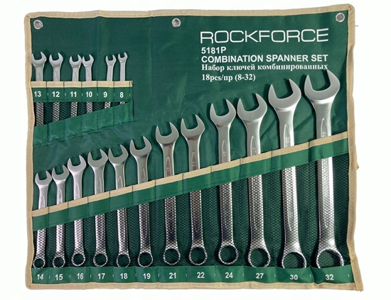 Picture of Zestaw kluczy pasko-oczkowych 18el. (8-32mm) na pótnie