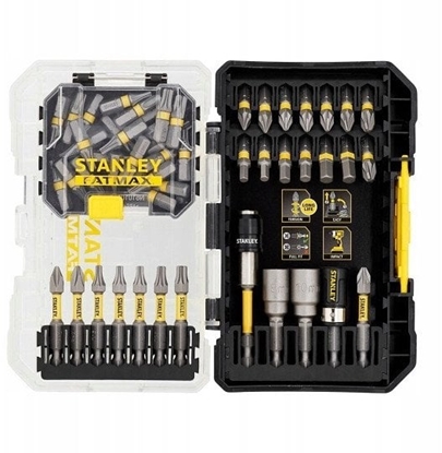 Изображение Stanley Zestaw kocówek i nasadek udarowych 1/4" z 2 uchwytami magnetycznymi 55 szt. (STA88559-XJ)