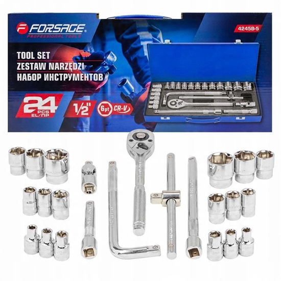 Picture of Zestaw narzdzi 1/2" 24el. (8-32mm) (6-ktnych)