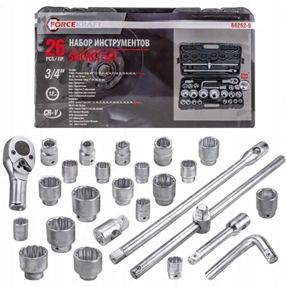Изображение Zestaw narzdzi 26el. 3/4" 1" (12-ktnych)