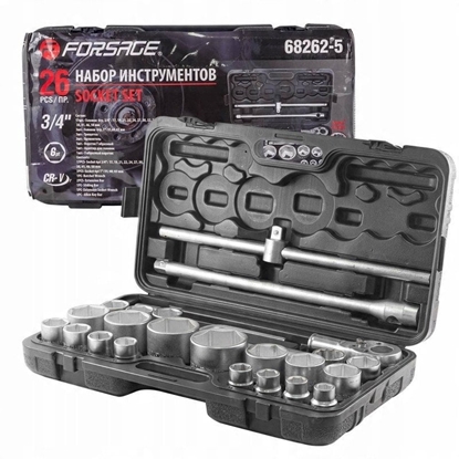 Изображение Zestaw narzdzi 26el. 3/4" 1" (6-ktnych)