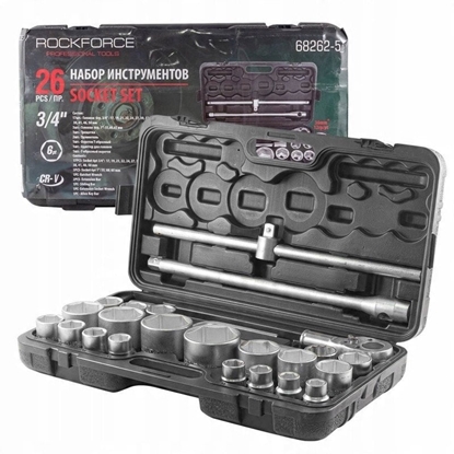 Изображение Zestaw narzdzi 26el. 3/4" 1" (6-ktnych)