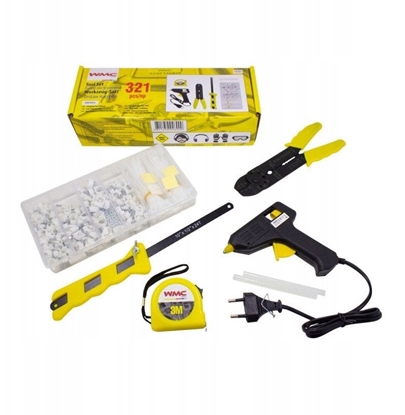 Picture of Zestaw narzdzi 321el. (pistolet na gorco, miarka 3m, opaski zaciskowe, pia do metalu)