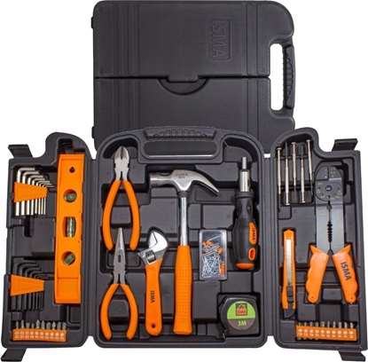 Picture of Zestaw narzdzi Isma Walizka narzdziowa motek szczypce wkrtaki 129el