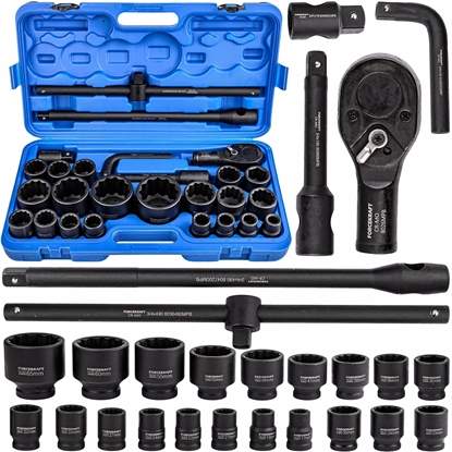 Attēls no Zestaw narzdzi udarowych 26el. 3/4" (17-50mm) i 1" (55-65mm) (12-ktnych)