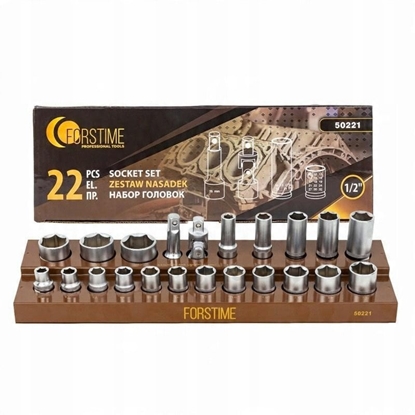 Attēls no Zestaw nasadek 1/2" 22el. (6-ktnych)