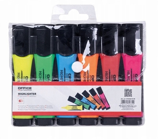 Picture of Zestaw zakrelaczy OFFICE PRODUCTS z gumowym uchwytem, 2-5mm, 6 szt., w etui, mix kolorów