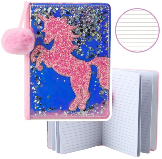 Изображение Zeszyt Notatnik W Linie Jednoroec Konfetti Holograficzny A5 80 Kartek LEAN