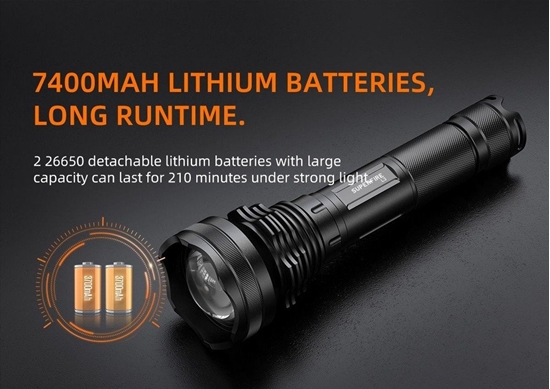 Picture of Zibintuvelis L3, 2700lm, fokusuojamas, su ikraunamom baterijom 2x 26650 ir krovikliu,
