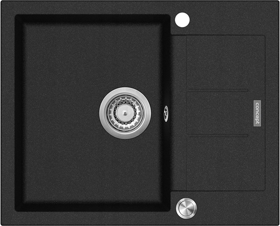 Picture of Zlewozmywak Concept DG05C45bc Zlewozmywak kuchenny granitowy z ociekaczem CZARNY