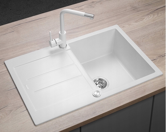 Изображение Zlewozmywak Concept DG10C45wh Zlewozmywak kuchenny granitowy z ociekaczem BIAY