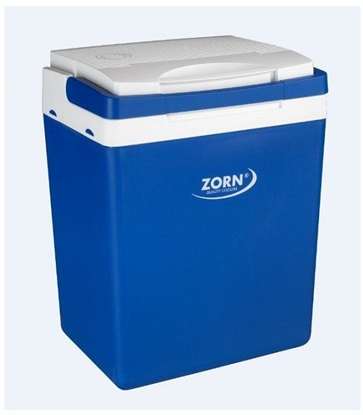 Picture of ZORN Z32 12/230V Køleboks Energiklasse: E (A - G) Termoelektrisk 230 V, 12 V Blå-hvid 30 l