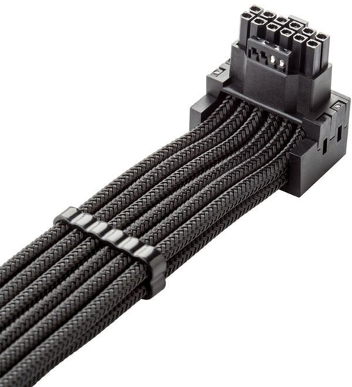 Изображение CableMod C-Series Pro Anschlusskabel - Variante A, 90°, 16-Pin zu 2x8-Pin PCIe, schwarz