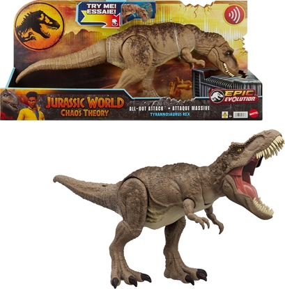 Attēls no Figurka Mattel Jurassic World T-Rex Totalny Atak (HXF53)