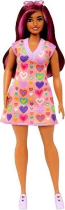 Picture of Lalka Barbie Mattel Fashionistas 207 w serduszkowej sukience FBR37 (HJT04)