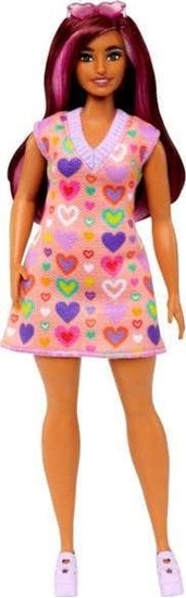 Picture of Lalka Barbie Mattel Fashionistas 207 w serduszkowej sukience FBR37 (HJT04)