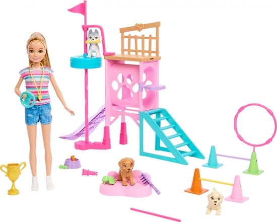 Picture of Lalka Barbie Mattel Plac zabaw piesków + Stacie Zestaw filmowy HRM10
