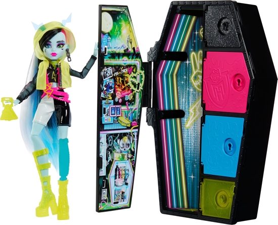 Picture of Mattel Monster High Frankie Stein Straszysekrety Seria 3 Neonowa Zestaw z lalk (HNF79)