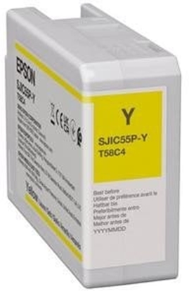Attēls no SJIC55(Y): INK CARTRIDGE FOR/COLORWORKS CW-D6500/D6000-YELLOW