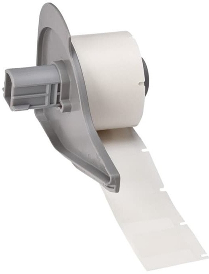 Изображение Brady, M7-19-427, Vinyl, selbstlaminierend, Weiß/Transparent, matt, 25.40 x 9.53(25.40) mm, für Kabeldurchmesser von 2.70 - 5.10 mm, permanent (250 E.) (173399)