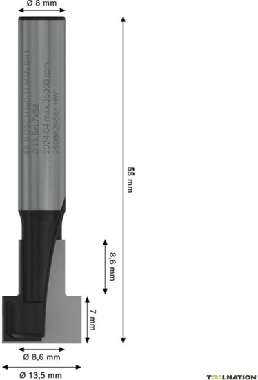 Picture of Frez Keyhole Bit M8