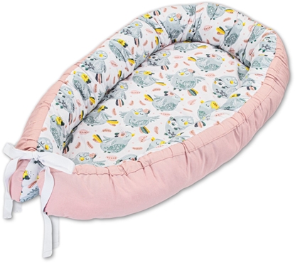 Изображение Lulando LULANDO BABYNEST 80 X 45 CM ROSA VOGELCHEN