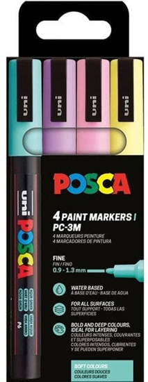 Picture of POSCA PC-3M 4stk Pastel Farver