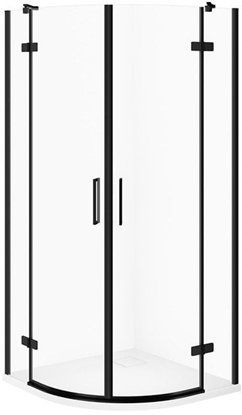 Attēls no SET C629 KABINA CITY PÓOKR CZARNA 90X90X195+TAKO SLIM BIAY MAT WIR