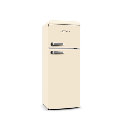Attēls no ETA | Refrigerator | ETA253390040E Storio retro | Energy efficiency class E | Free standing | Double Door | Height 148.2 cm | Fridge net capacity 170 L | Freezer net capacity 45 L | 44 dB | Beige