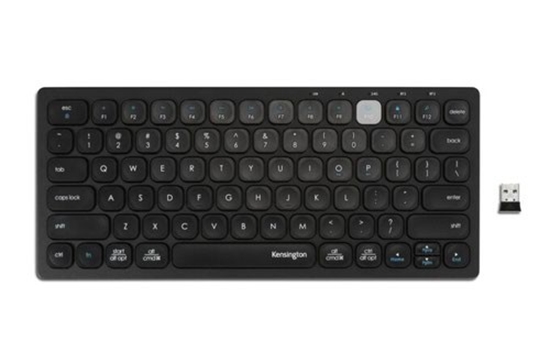 Picture of Kensington Multi-Device Dual Wireless Compact Keyboard Black Bluetooth QWERTY UK English