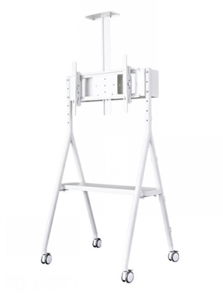 Picture of NEWSTAR MOBILE FLAT SCREEN FLOOR STAND (HEIGHT: 110 - 144 CM) 32-65" WHITE