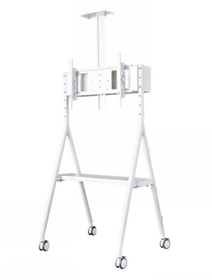 Picture of NEWSTAR MOBILE FLAT SCREEN FLOOR STAND (HEIGHT: 110 - 144 CM) 32-65" WHITE