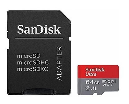 Attēls no SANDISK BY WESTERN DIGITAL MEMORY MICRO SDHC 64GB UHS-I/SDSQUAB-064G-GN6IA SANDISK