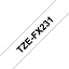Attēls no 	BROTHER TZ FX231 lenta "Flexible" melns uz balta 12mm
