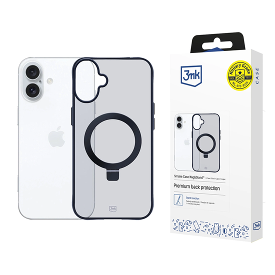 Picture of 3mk Smoke Case Mag&Stand for Apple iPhone 16 p