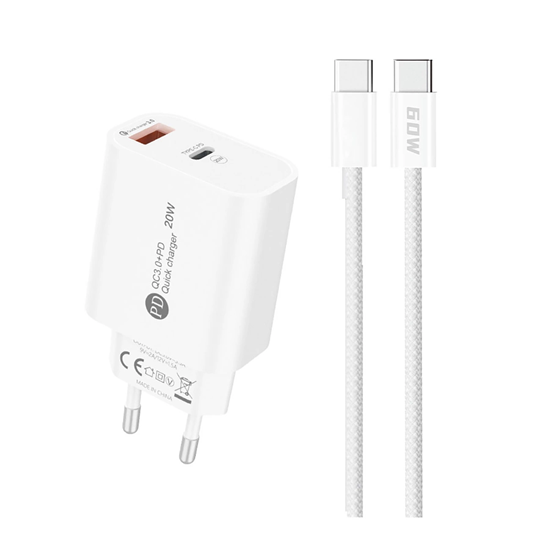Picture of A6MaxL 20W USB-A USB-C wall charger with USB-C - U