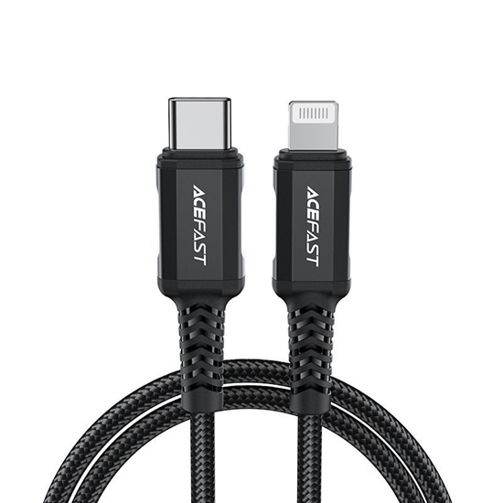 Picture of Acefast Acefast C4-01 Lightning - USB-C PD cable 30W 3A 480Mb/s 1.8m - black