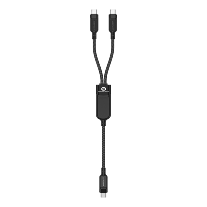 Picture of Acefast Acefast C5 USB-C - USB-C / USB-C 2in1 100W 480Mb/s cable - black