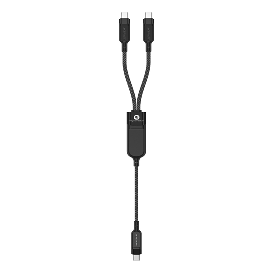 Picture of Acefast Acefast C5 USB-C - USB-C / USB-C 2in1 100W 480Mb/s cable - black
