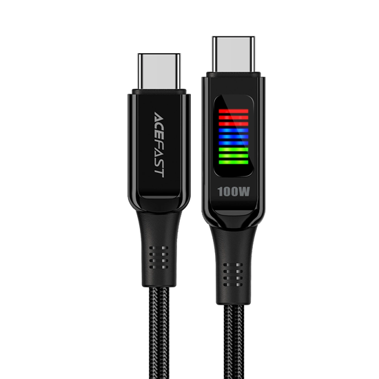 Изображение Acefast Acefast C7-03 USB-C USB-C 100W 1.2m cable with display - black
