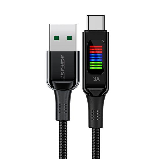 Picture of Acefast Acefast C7-04 USB-A USB-C 60W 1.2m cable with display - black