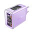 Picture of Acefast Acefast charger GaN 65W 3 ports (1xUSB, 2xUSB C) purple (A45)